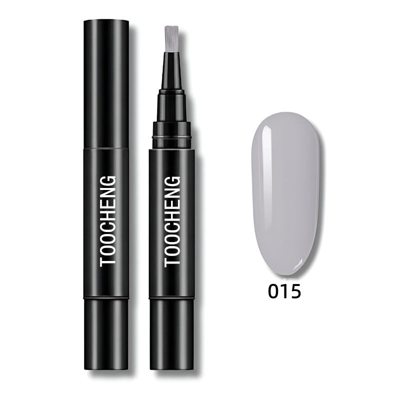 Pluma de esmalte en gel 3 en 1 para uñas | Base, color y brillo