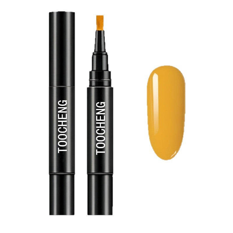 Pluma de esmalte en gel 3 en 1 para uñas | Base, color y brillo
