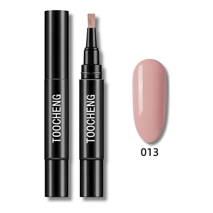 Pluma de esmalte en gel 3 en 1 para uñas | Base, color y brillo