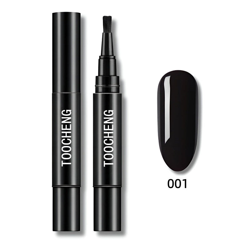 Pluma de esmalte en gel 3 en 1 para uñas | Base, color y brillo