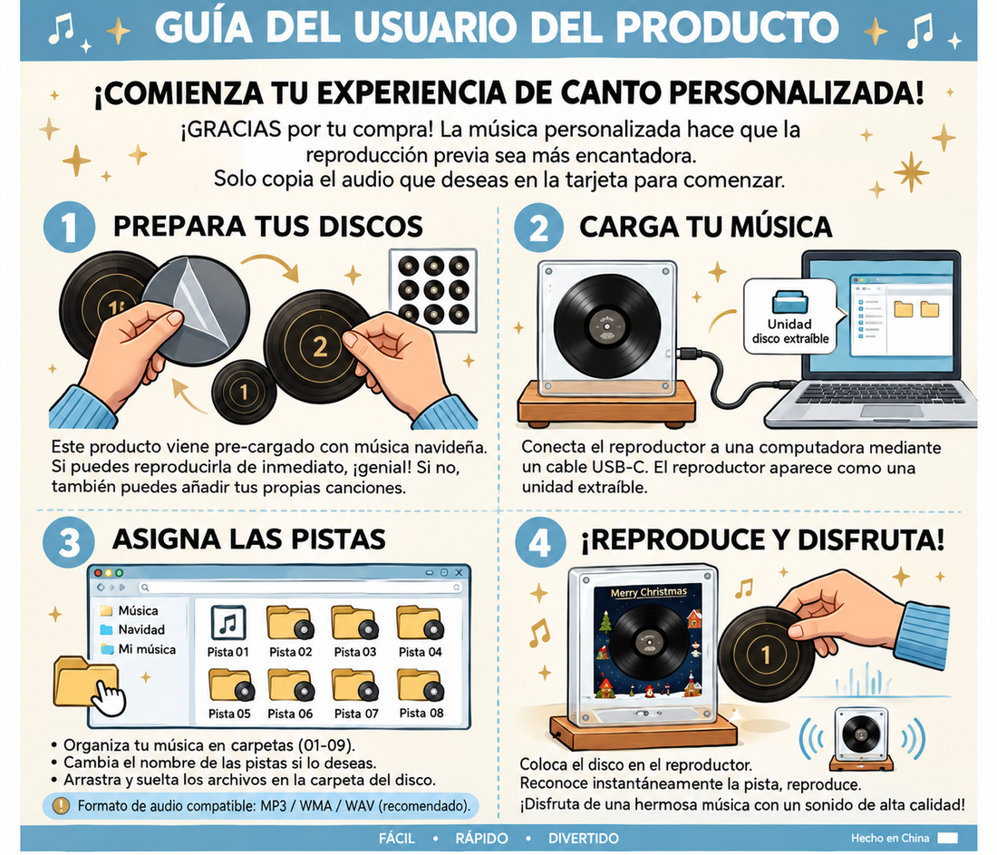 Boo Box – Reproductor de música magnético NFC con 9 mini discos | Luz nocturna para refrigerador (Halloween y Navidad)