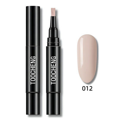 Pluma de esmalte en gel 3 en 1 para uñas | Base, color y brillo