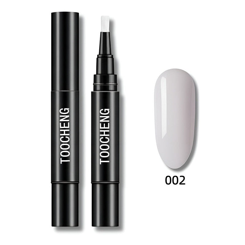 Pluma de esmalte en gel 3 en 1 para uñas | Base, color y brillo